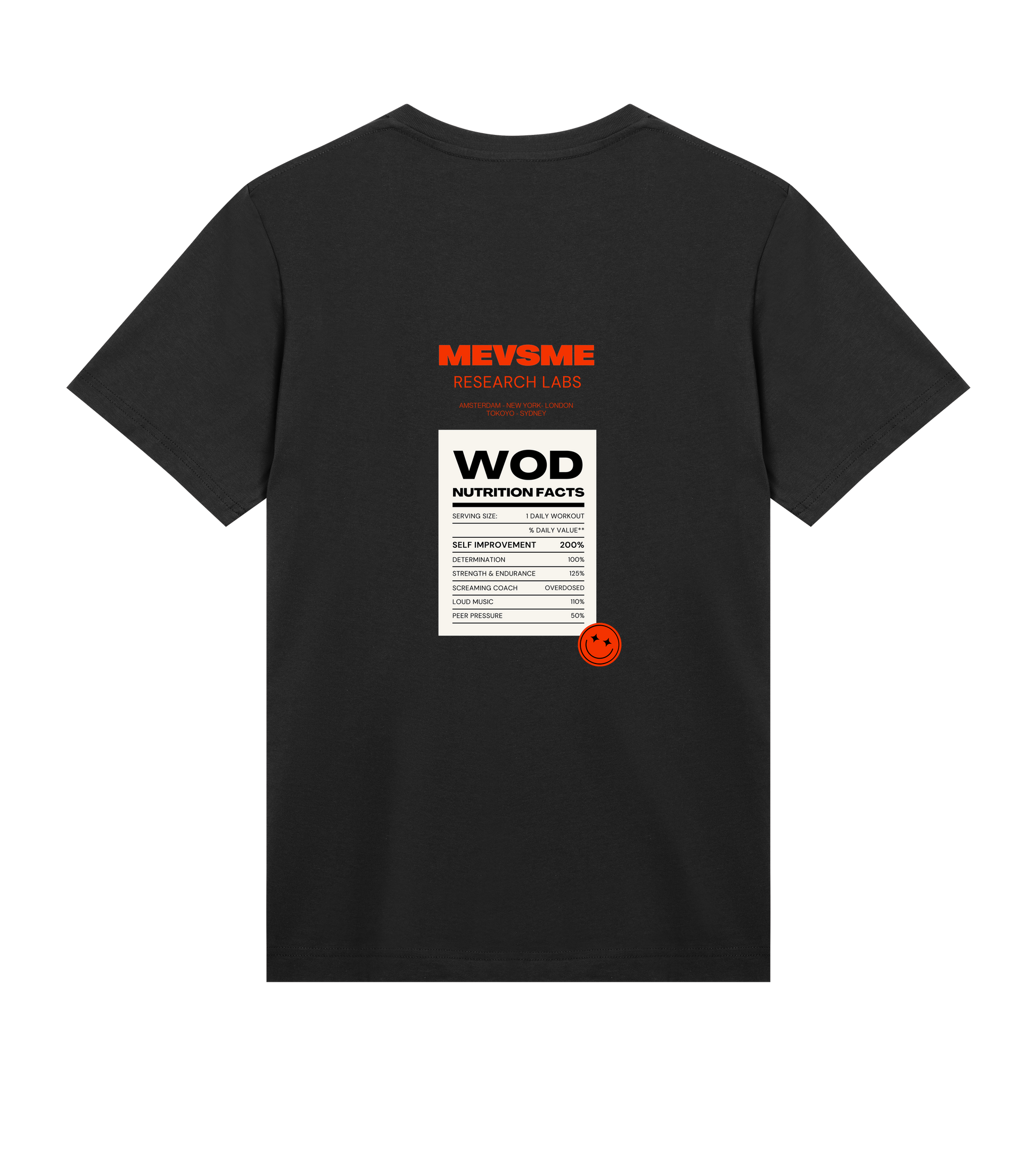 WOD Nutrition Facts T-Shirt - Black