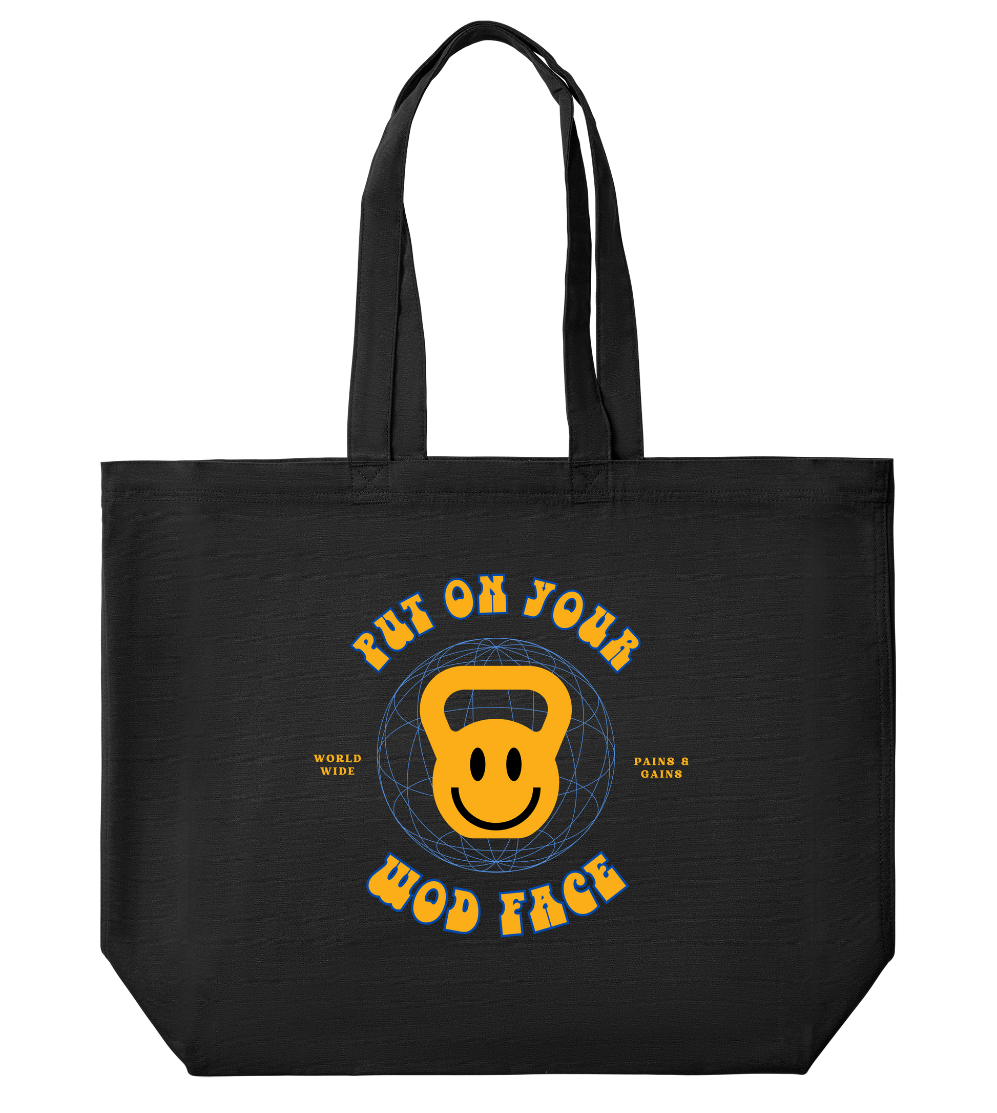 Put On Your WOD Face Large Tote Bag - Black